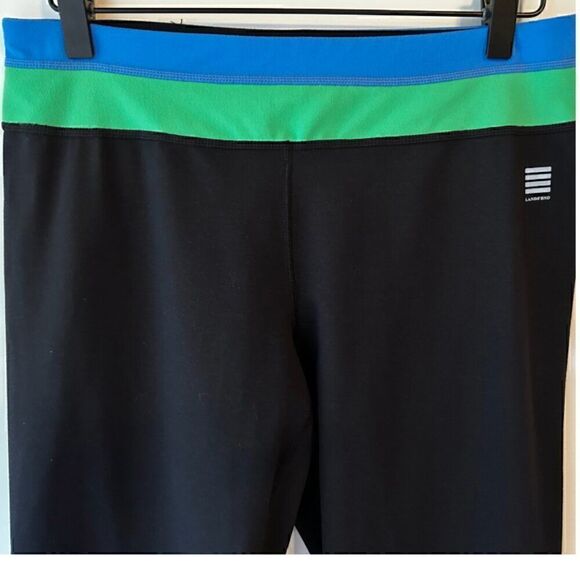 Lands' End Women's Active Pants Small/6/8 Petite Color Black Blue/Green Wai - Picture 2 of 4